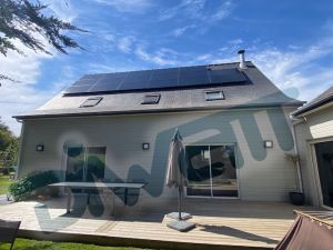 Toiture solaire sur maison individuelle en autoconsommation à Guignen